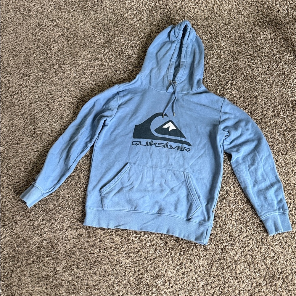 Quiksilver Light Blue Pullover Hoodie